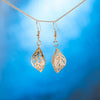 Filigree Leaf Drop Earring in 18K Gold Plated