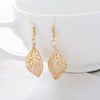 Filigree Leaf Drop Earring in 18K Gold Plated