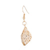 Filigree Leaf Drop Earring in 18K Gold Plated