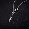 Infinity Cross Necklace in 18K White Gold Plated