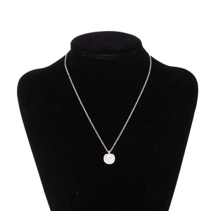 Seashell Pearl Necklace in 18K White Gold Plated