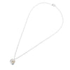 Seashell Pearl Necklace in 18K White Gold Plated