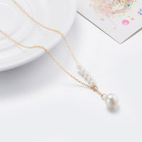 5 Piece Seashell Pearl Necklace in 18K White Gold Plated, Necklace, Golden NYC Jewelry, Golden NYC Jewelry jewelryjewelry deals, swarovski crystal jewelry, groupon jewelry,, jewelry for mom,