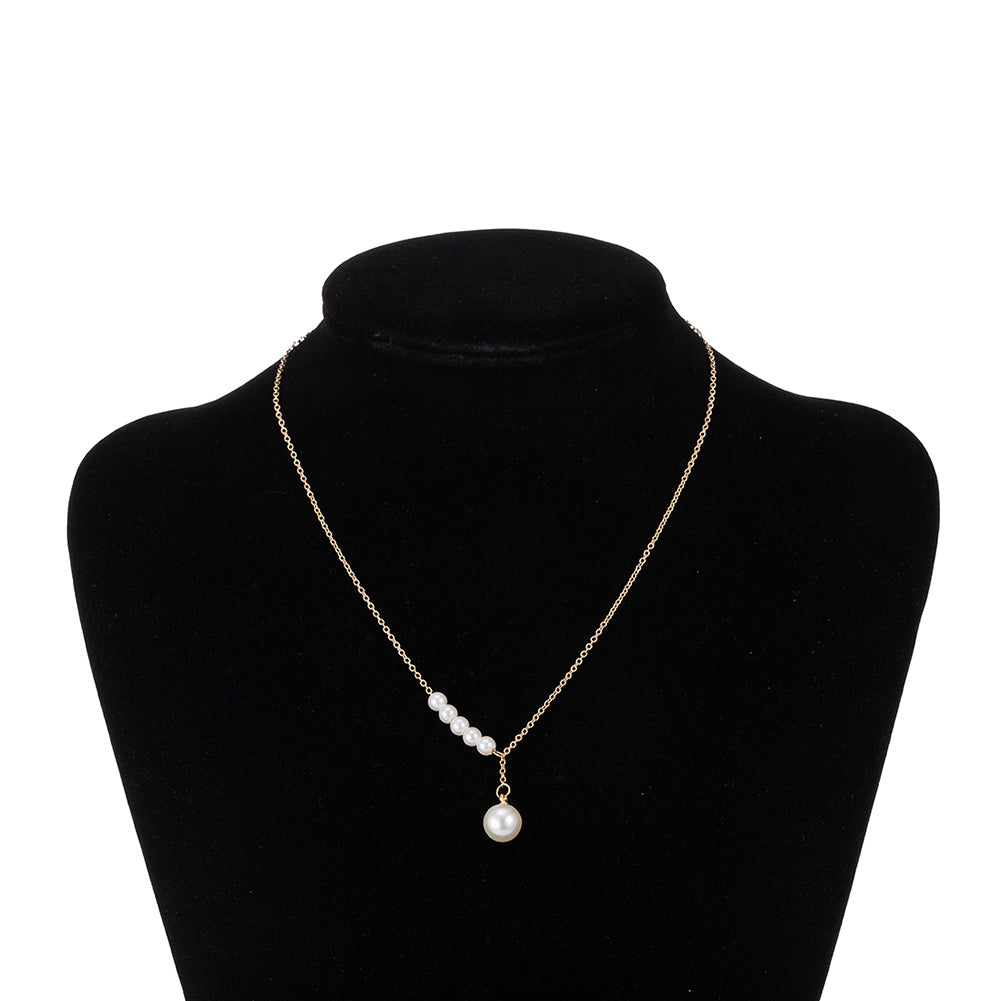 5 Piece Seashell Pearl Necklace in 18K White Gold Plated, Necklace, Golden NYC Jewelry, Golden NYC Jewelry jewelryjewelry deals, swarovski crystal jewelry, groupon jewelry,, jewelry for mom,