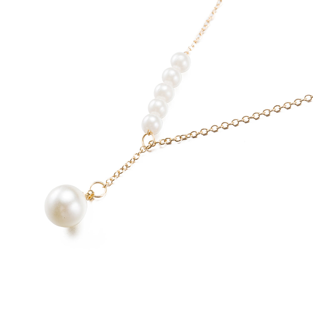 5 Piece Seashell Pearl Necklace in 18K White Gold Plated, Necklace, Golden NYC Jewelry, Golden NYC Jewelry jewelryjewelry deals, swarovski crystal jewelry, groupon jewelry,, jewelry for mom,