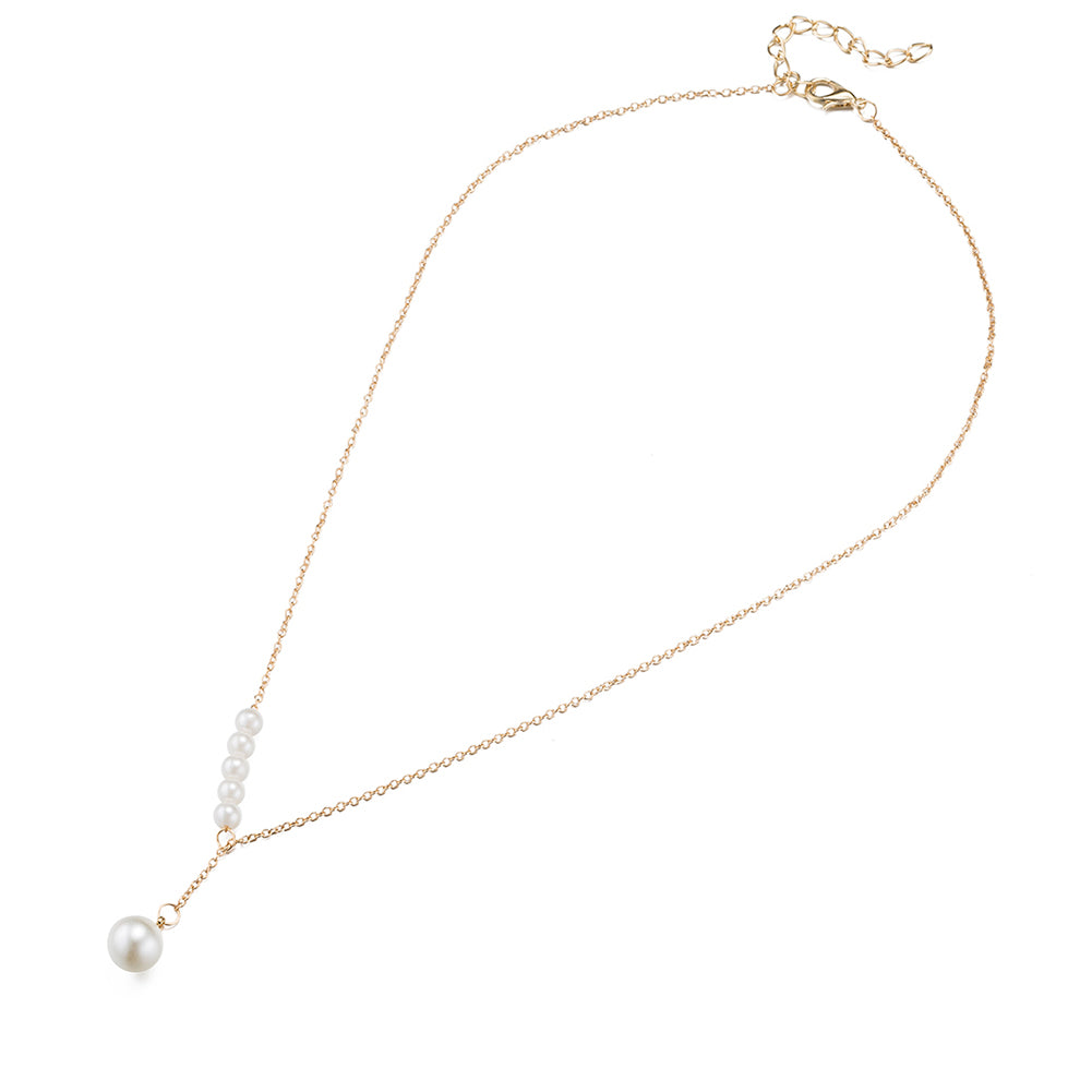 5 Piece Seashell Pearl Necklace in 18K White Gold Plated, Necklace, Golden NYC Jewelry, Golden NYC Jewelry jewelryjewelry deals, swarovski crystal jewelry, groupon jewelry,, jewelry for mom,