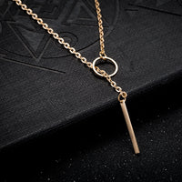 Geometric Necklace in 18K White Gold Plated