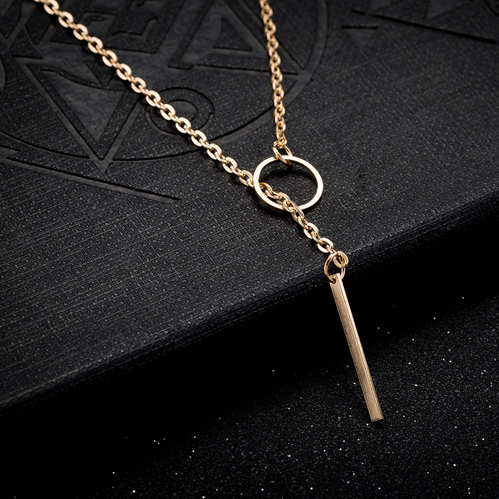 Geometric Necklace in 18K White Gold Plated