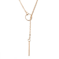 Geometric Necklace in 18K White Gold Plated