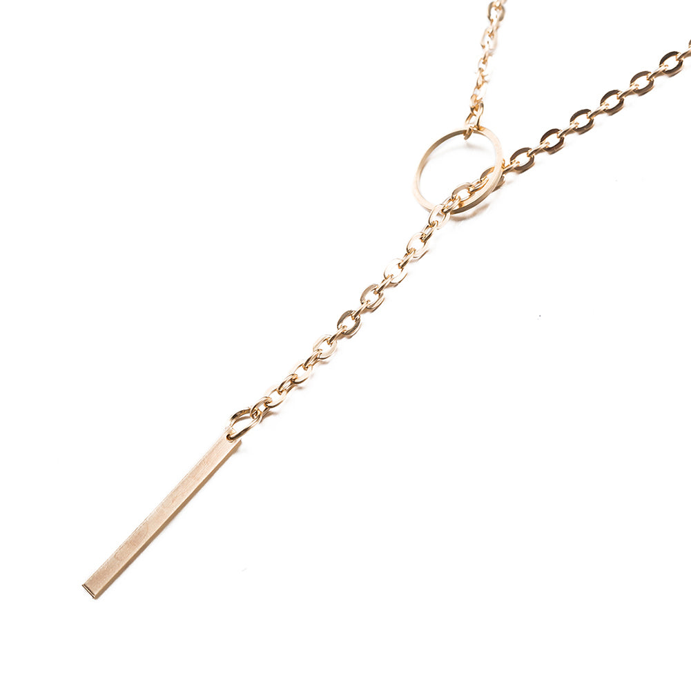 Geometric Necklace in 18K White Gold Plated