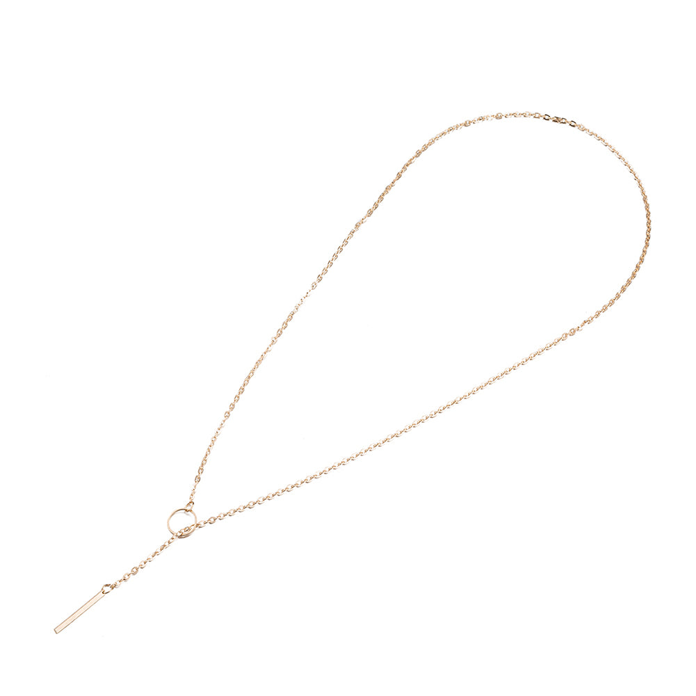 Geometric Necklace in 18K White Gold Plated