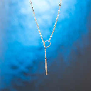 Geometric Necklace in 18K White Gold Plated