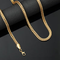 V Cut Curb 18K Gold Plated Chain