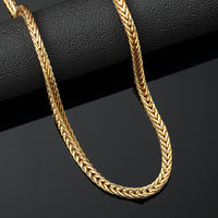 V Cut Curb 18K Gold Plated Chain
