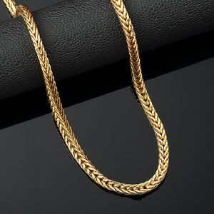 V Cut Curb 18K Gold Plated Chain