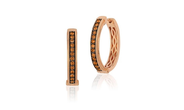 Chocolate Diamond Rose Gold Plated Earrings, , Golden NYC Jewelry, Golden NYC Jewelry jewelryjewelry deals, swarovski crystal jewelry, groupon jewelry,, jewelry for mom, 