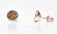 Chocolate Diamond Rose Gold Plated Earrings, , Golden NYC Jewelry, Golden NYC Jewelry jewelryjewelry deals, swarovski crystal jewelry, groupon jewelry,, jewelry for mom, 