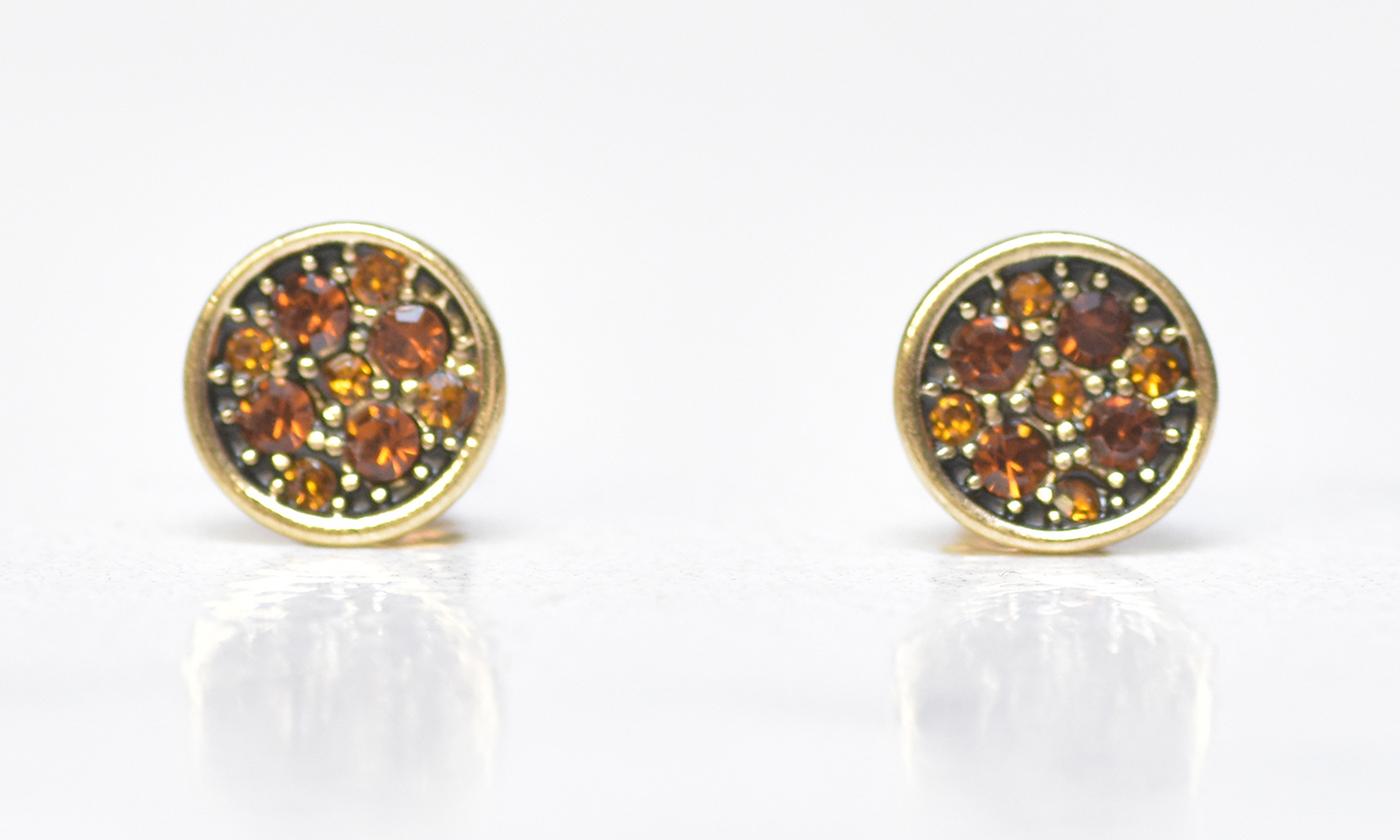 Chocolate Diamond Rose Gold Plated Earrings, , Golden NYC Jewelry, Golden NYC Jewelry jewelryjewelry deals, swarovski crystal jewelry, groupon jewelry,, jewelry for mom, 