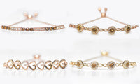 Chocolate Toned Swarovski Bar Bracelet in 14K Rose Gold Plating (Options Available), , Golden NYC Jewelry, Golden NYC Jewelry  jewelryjewelry deals, swarovski crystal jewelry, groupon jewelry,, jewelry for mom,