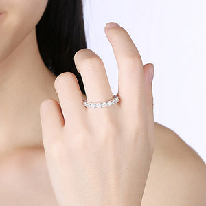 Muli Austrian Sleek Mini Stone Band Ring