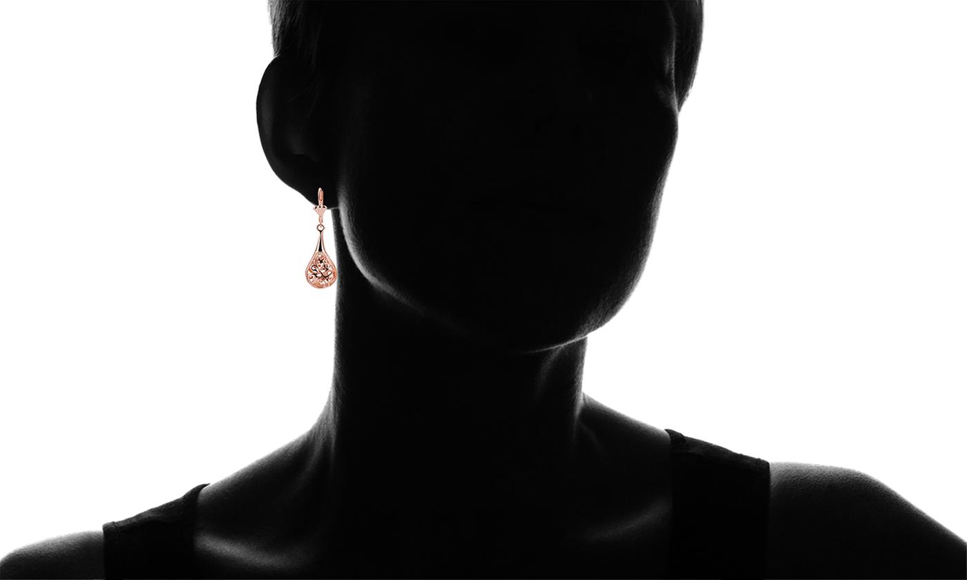 18K Rose-Gold Plated Bohemian Laser Cut Drop Earrings, Earring, Golden NYC Jewelry, Golden NYC Jewelry jewelryjewelry deals, swarovski crystal jewelry, groupon jewelry,, jewelry for mom,