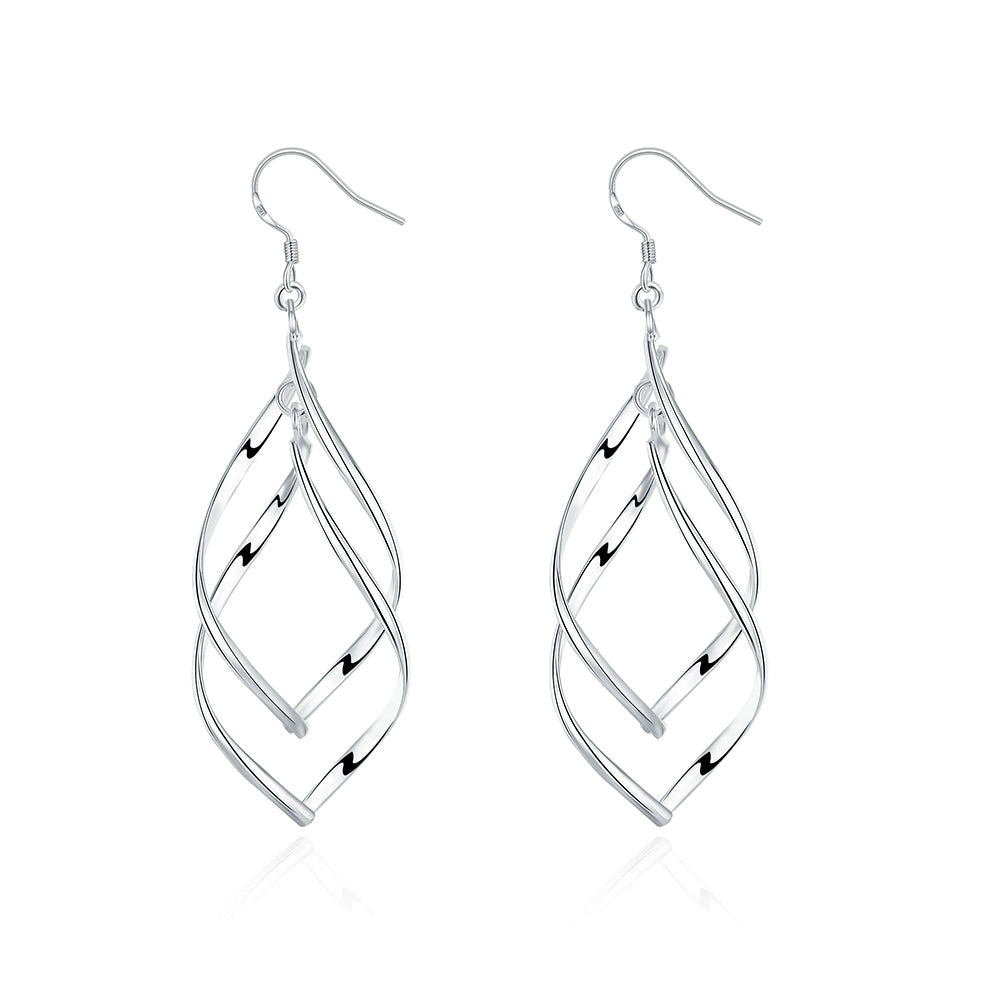 Spiral Twist Drop Earring