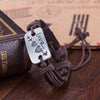 LOVE Arrow Vegan Leather Bracelet in 18K White Gold Plated
