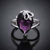 Amethyst Pear Cut 18K White Gold Ring
