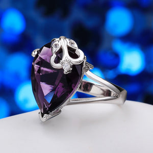 Amethyst Pear Cut 18K White Gold Ring, , Golden NYC Jewelry, Golden NYC Jewelry  jewelryjewelry deals, swarovski crystal jewelry, groupon jewelry,, jewelry for mom,