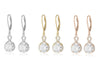 Infinity Crystal Drop Earrings Made with Swarovski Crystal in White Gold, Yellow Gold, and Rose Gold - Golden NYC Jewelry www.goldennycjewelry.com fashion jewelry for women