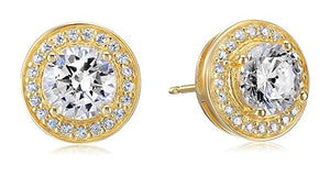 Halo Stud Earrings with Swarovski Crystals with FREE Gift Box, , Golden NYC Jewelry, Golden NYC Jewelry  jewelryjewelry deals, swarovski crystal jewelry, groupon jewelry,, jewelry for mom, 