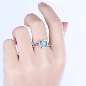 Heart Shaped Cut Opal Ring in 18K White Gold, , Golden NYC Jewelry, Golden NYC Jewelry  jewelryjewelry deals, swarovski crystal jewelry, groupon jewelry,, jewelry for mom,