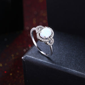4.50 CTTW Oceanic Opal Pav'e Circular Classic Ring in 18K White Gold, , Golden NYC Jewelry, Golden NYC Jewelry  jewelryjewelry deals, swarovski crystal jewelry, groupon jewelry,, jewelry for mom,