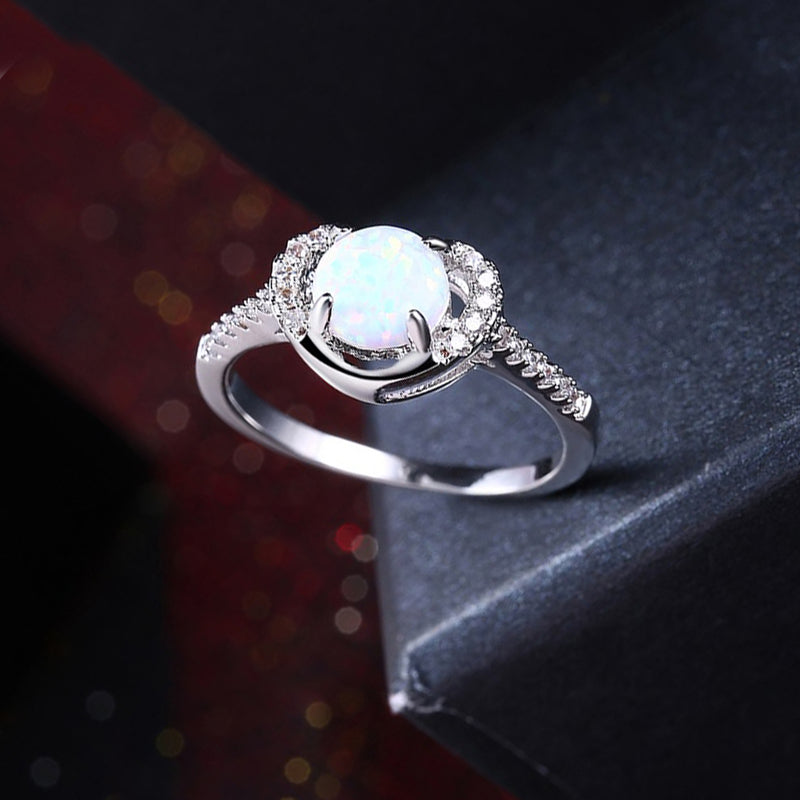Heart Shaped White Opal Pave Ring in 18K White Gold, , Golden NYC Jewelry, Golden NYC Jewelry jewelryjewelry deals, swarovski crystal jewelry, groupon jewelry,, jewelry for mom,
