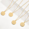 Smooth Disc Initial Necklace in 18K Gold Filled - 26 Letters Available