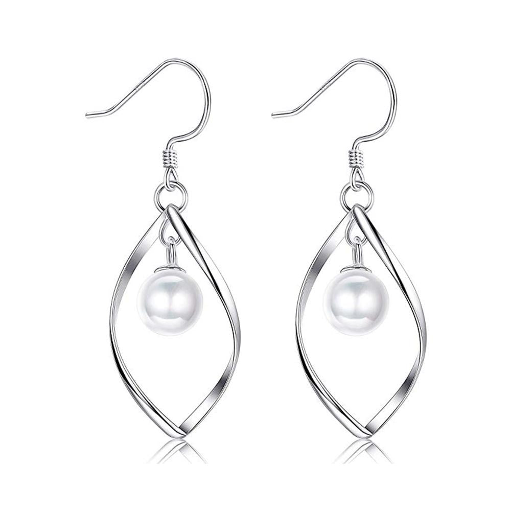 Pearl Drop Twist Drop Earring