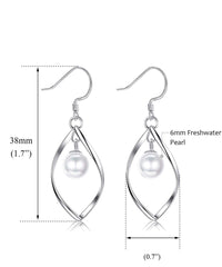 Pearl Drop Twist Drop Earring