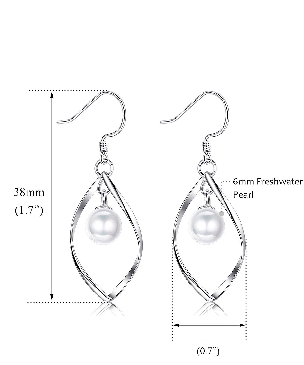 Pearl Drop Twist Drop Earring