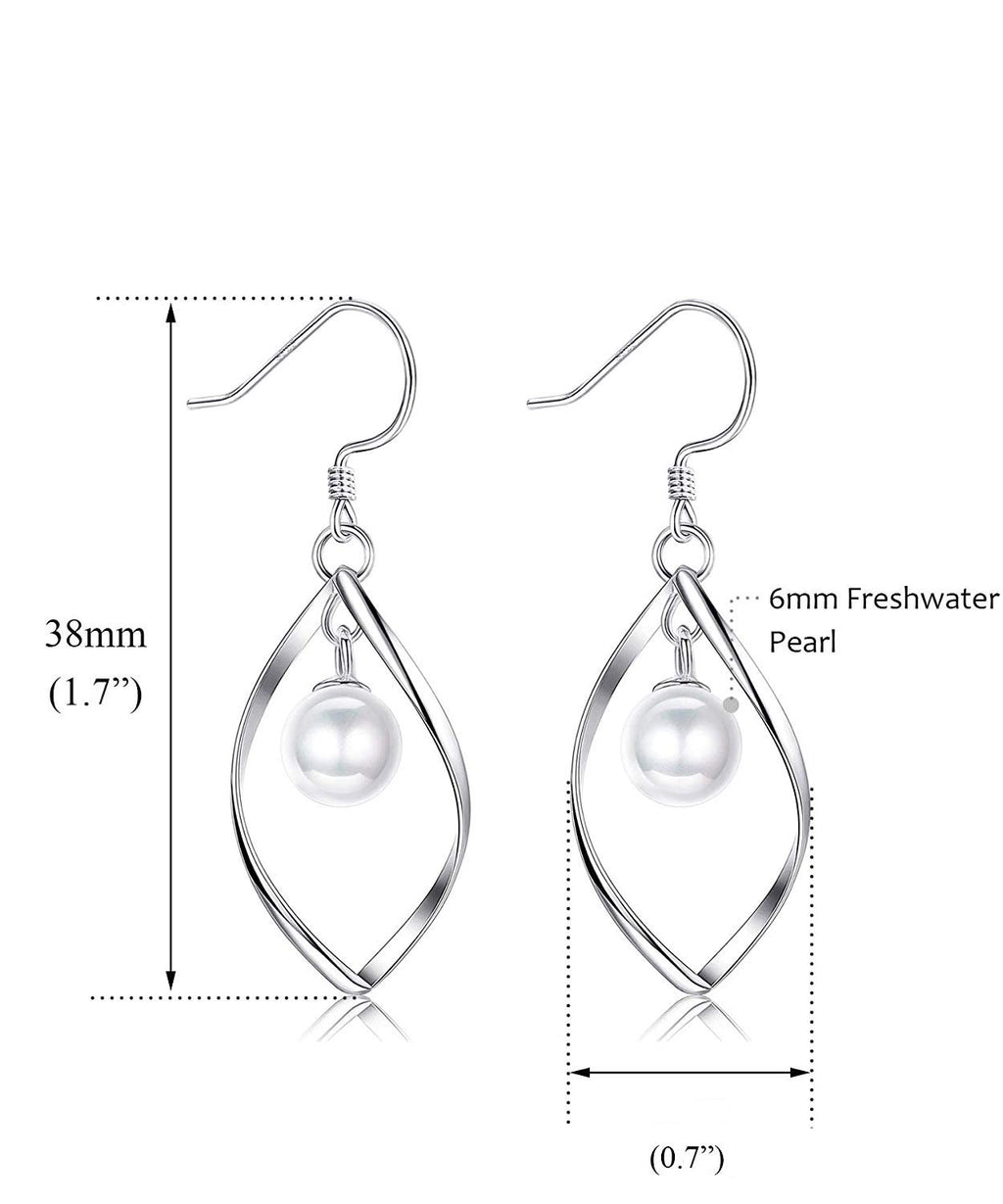 Pearl Drop Twist Drop Earring