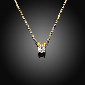 Diamond Created Necklace in 18K White Gold Plated