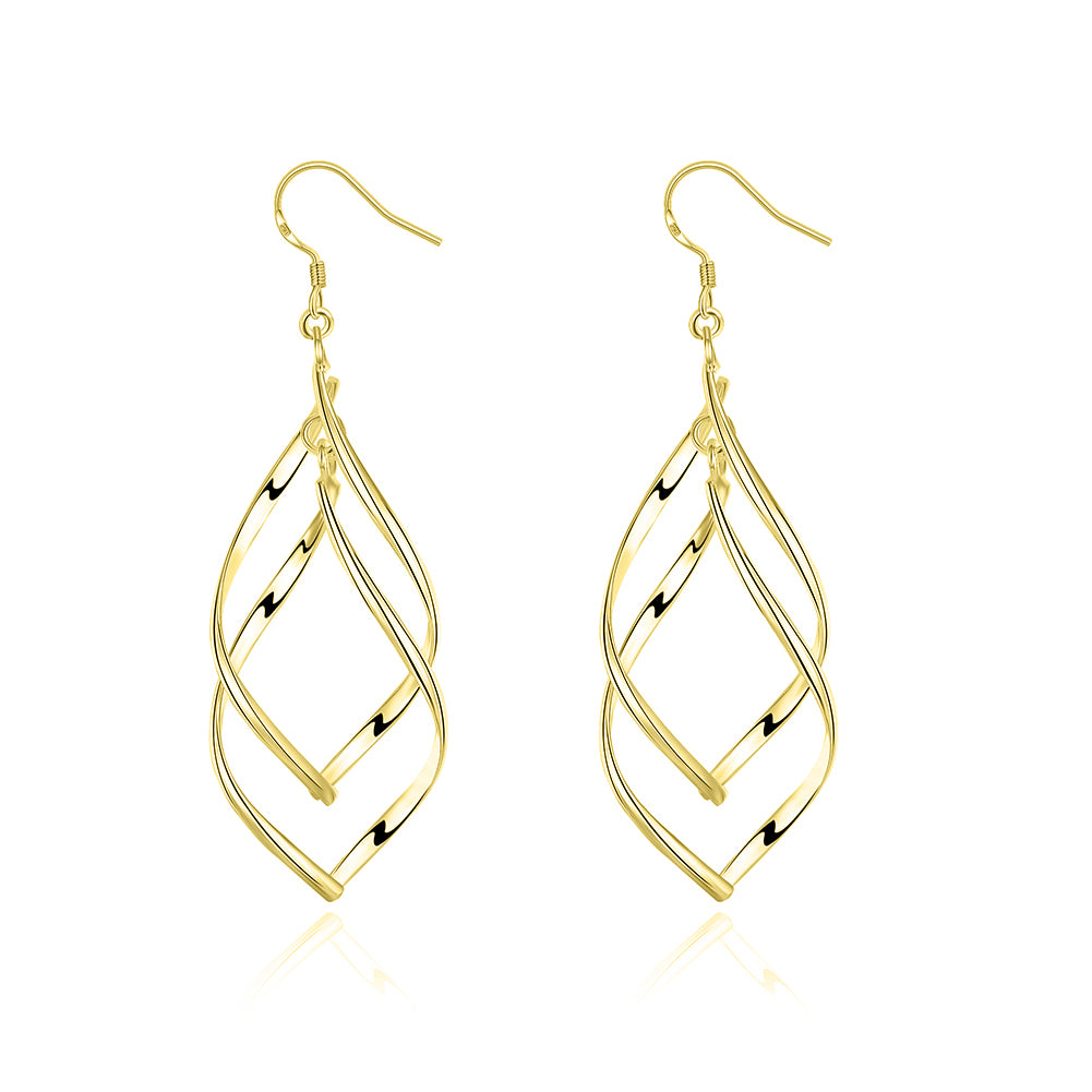Spiral Twist Drop Earring