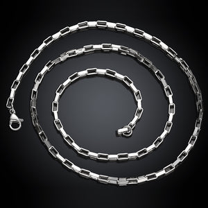 Stainless Steel 2.5mm Box Chain Necklace