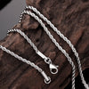 Stainless Steel 2mm Singapore Twist Chain Necklace