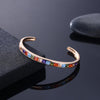 Princess Cut Austrian Elements Bangle in 14K Gold - Rainbow