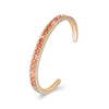 Pav'ed Iced Out Open Bangle in 14K Gold - Orange