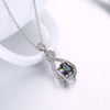 Mystic Topaz Infinity Drop Necklace Gemstone