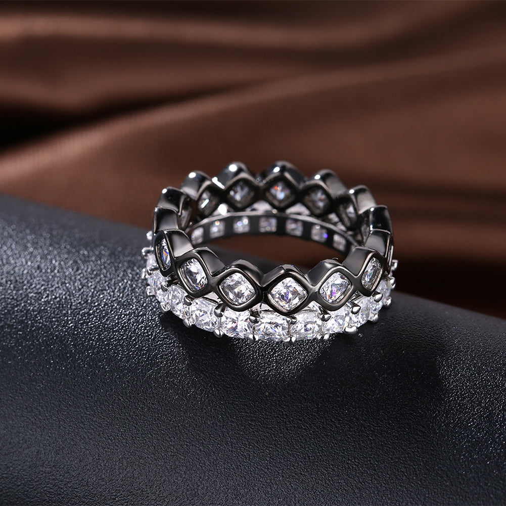 Duo Swarovski Elements Band Rings, , Golden NYC Jewelry, Golden NYC Jewelry jewelryjewelry deals, swarovski crystal jewelry, groupon jewelry,, jewelry for mom, 