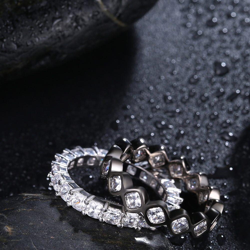 Duo Swarovski Elements Band Rings, , Golden NYC Jewelry, Golden NYC Jewelry jewelryjewelry deals, swarovski crystal jewelry, groupon jewelry,, jewelry for mom, 