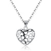 Sterling Silver Filigree Heart Shaped Necklace