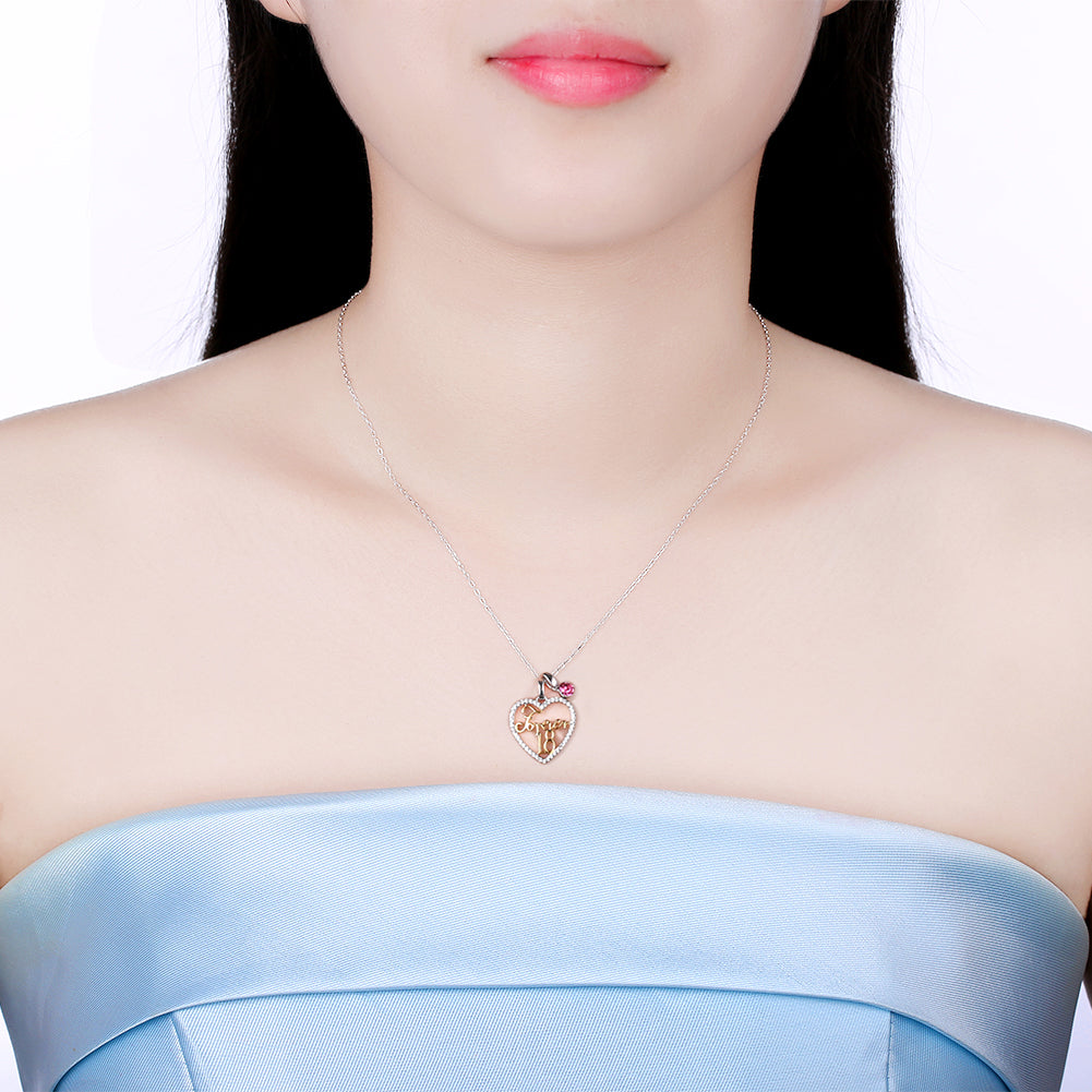 Sterling Silver Forever 18 Swarovski Crystal Necklace